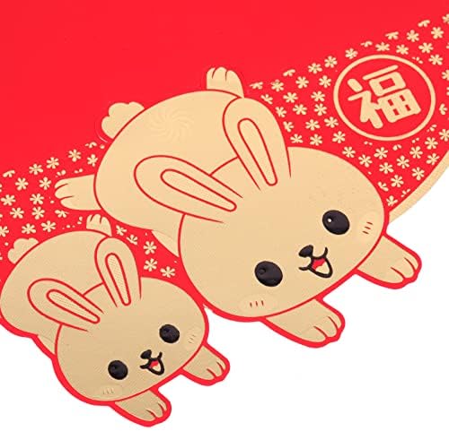 12 יחידות 2023 סיני חדש שנה אדום מעטפות שנה של ארנב הונג באו באני כסף כיסים סיני ירח מזל מזומנים מעטפת אביב