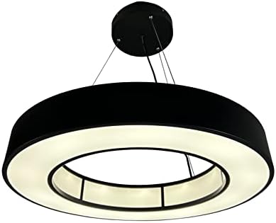 Eqlight Chalim 72-Watt משולב LED שחור שחור 32 נברשת מעגלית