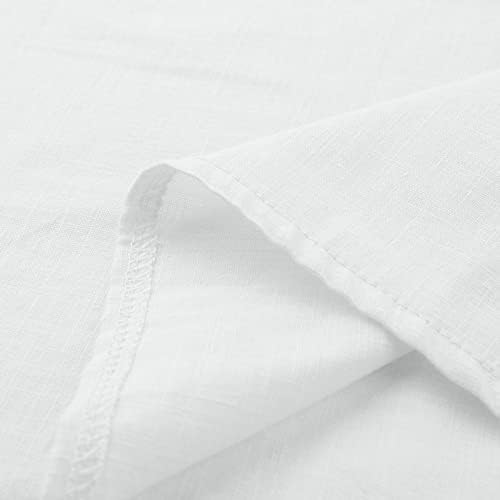 בגדים לבנים אופנה צווארון פשתן פשתן יבול כותנה צינור חזה צנוע טיול חולצה עליון לחולצת טריק