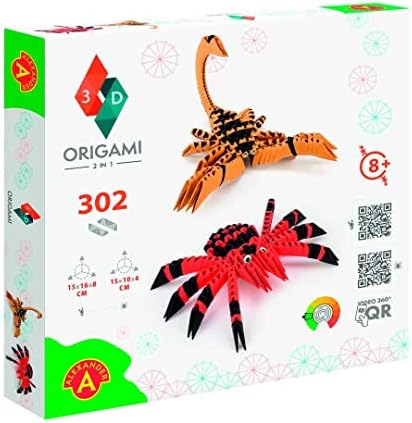 אוריגמי 3d 501838 - עכביש ועקרב אוריגמי תלת מימדי - פיסול נייר תלת -ממדי יפה