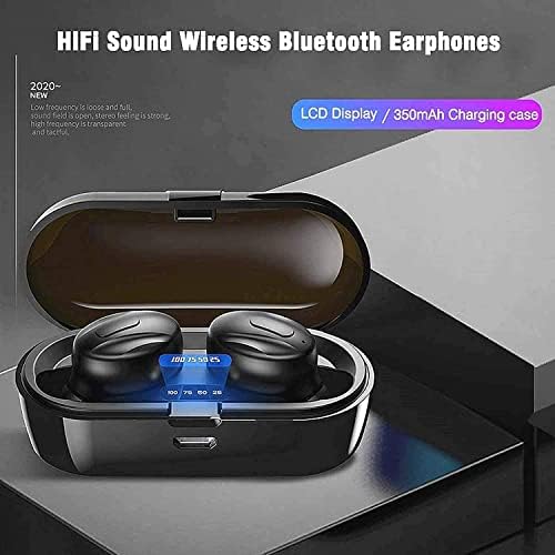 Hoseili 【2022NEW EditionBluetooth אוזניות. Bluetooth 5.0 אוזניות אלחוטיות אלחוטיות באוזניים מיקרופון