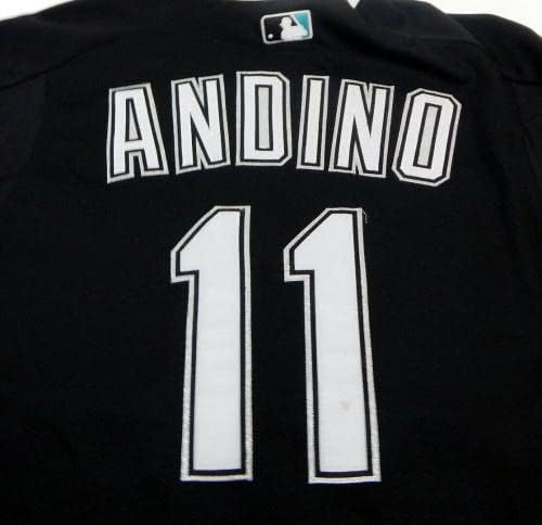 2003-06 פלורידה מרלינס רוברט אנדינו 11 משחק שימש ג'רזי שחור BP S ST L 134 - משחק משומש גופיות MLB