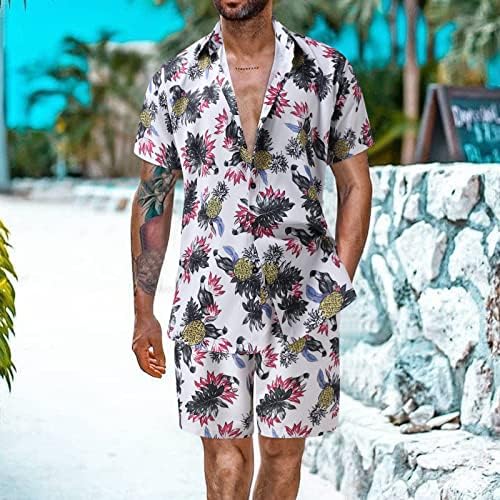 חולצות טשירט קיץ לגברים גברים קיץ מודפסים עם שרוול קצר פונה צווארון