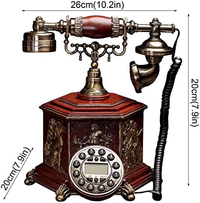 טלפון עתיק וינטג 'טלפון קלאסי קלאסי רטרו רטרו קווי חיוג כפתור טלפון, מזהה מתקשר לסלון בית משרדי