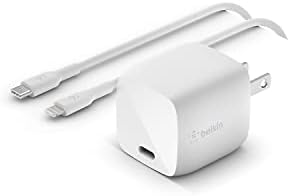 Belkin Boostcharge USB C 30W מטען קיר GAN עם משלוח חשמל - מטען אייפון טעינה מהירה - מטען USB C עבור MacBook