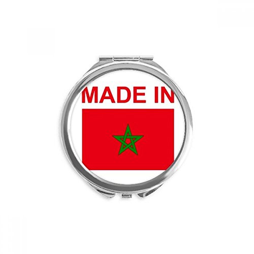 תוצרת מרוקו המדינה אהבת יד קומפקטי מראה עגול נייד כיס זכוכית
