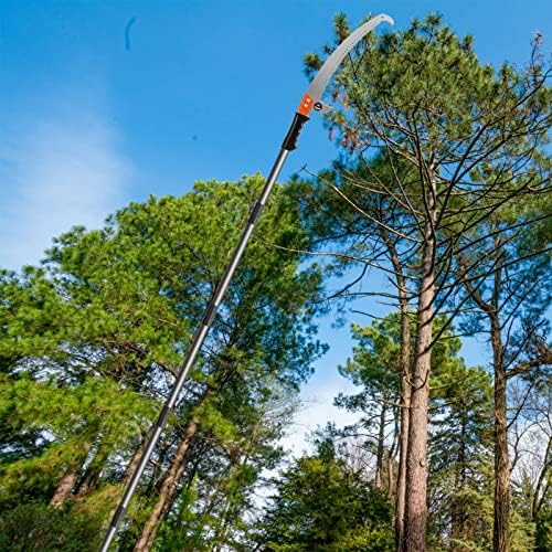 מסורי מוט וולנסי לגיזום עצים 10ft משקל קל משקל נירוסטה הרחבת קוטב גבוה גזז מוט מסור עם להב לענפים גוזמים מוט