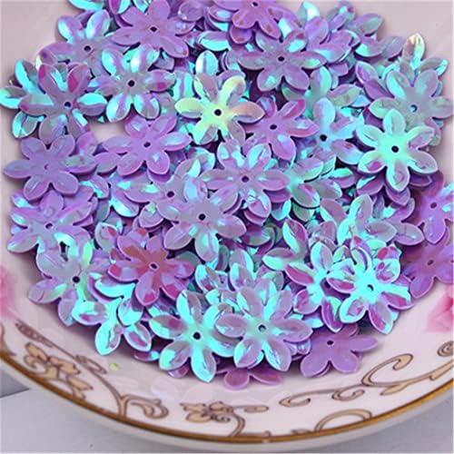 צבע מעורב 15 ממ צורת פרח פאייטים רופפים גליטר עבור אמנות ציפורן מניקור תפירת קונפטי קישוט החתונה
