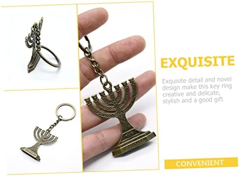 4 יחידות חנוכה מפתח טבעת תרמיל ארנקי לשאת ארנק מזכרת מתנות חנוכה מגן דוד קישוט חנוכיה המפלגה טובות חג יהודי