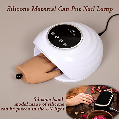 Zishine Silicone Nail Model Model עם סוגר Stand Stracket Bemnequin Life Size כ- Cattoos Nail Prese