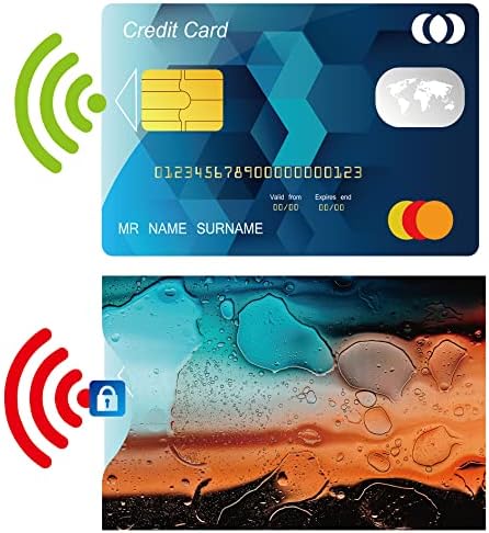נגד גניבת כרטיס אשראי מגן, שרוולים חסימת שרוולים, ייחודי צבעוני תמונות