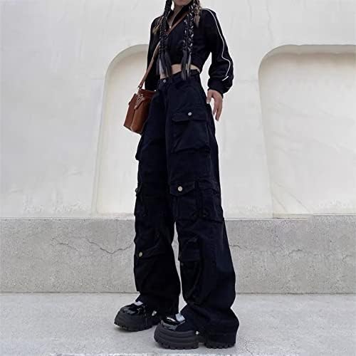 4 מכנסיים אימון נשים גבוה אמריקאי רחוב רחב רגל גבוהה רחוב ישר צינור להראות דק עיצוב נשים של מטען