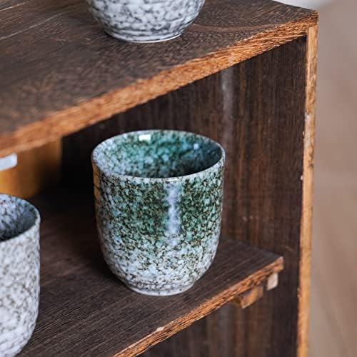 כוס התה היפנית של אוראל סושי יונומי-כוסות תה קרמיקה חסרות ידית של 4