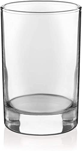 כלי זכוכית בסיסיים כבדים יותר, כוסות מי שתייה למיץ, מים, וויסקי, קוקטיילים, תה קר. כוס מיץ 5.5 עוז,