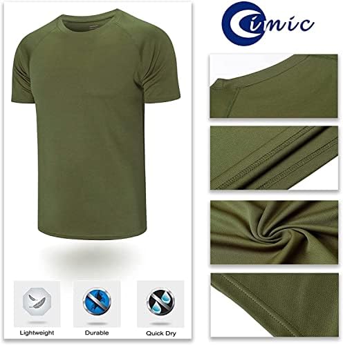 CIMIC 5/3 חבילה מריצה גברים חולצות מזדמנים אימון לחדר כושר רגיל לחות פיתול חולצות שרוול קצר פעיל של שרוול קצר