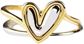 טבעות הרים לנשים לבת ואמא בצורת לב בצורת טבעת מעודנת מתנה ליום הולדת למתנה לאמא לאהבה טבעת לבה נשי בצורת אופנה