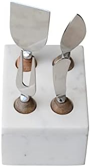 שיתוף פעולה יצירתי ידיות עץ נירוסטה מודרניות ושרתי גבינת עמדת שיש, לבן