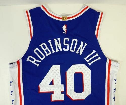 2019-20 פילדלפיה 76ers גלן רובינסון III 40 משחק הונחה כחול ג'רזי STRN 5 - משחק NBA בשימוש