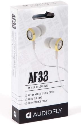אוזניות Audiofly 33 סדרות עם מיקרופון, מחוך לבן