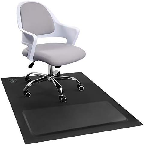 מחצלת כיסא משרדי עמידה נגד עייפות לרצפת עץ עם תמיכת רגל קצף מרופדת, מחצלת כיסא שולחן 48 על 36, משטח נגד החלקה