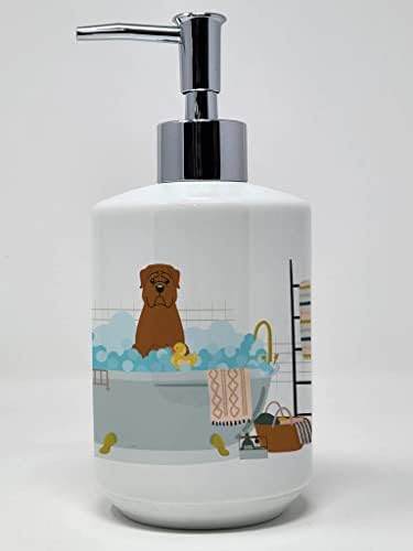 אוצרות קרוליין WDK5770SOAP DOGUE DE BOURDEAUX במתקן סבון קרמיקה אמבטיה, בקבוקי משאבה של מתקן סבון יד
