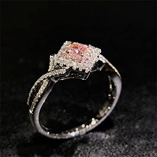 תכשיטי טבעת מתנת זירקון וורוד טבעת יהלום וינטג 'טבעות נשים