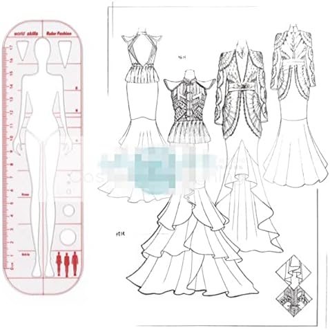 Welliestr 1pc תבנית אנושית שליט אופנה אשת אופנה אשת גוף דגם שליט עבור מעצב בגדים