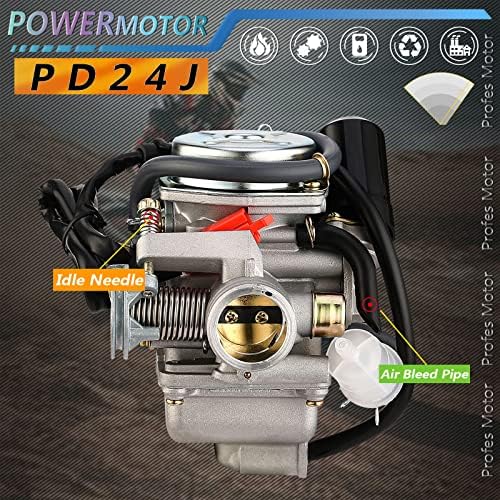 PowerMotor PD24J קרבורטור עבור 4 פעימות GY6 125CC 150CC ATV ATV GO KARTS SCOOTER MOPEDS QMJ/QMI157