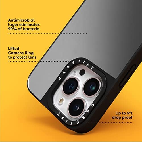 Casetify Mirror Case Magsafe תואם לאייפון 13 Pro - כסף על שחור