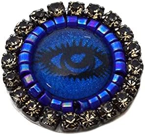 העיצובים של חרוזים של מייגן עין שלישית בינדי כחול כהה ושחור תכשיטי מצח שחור פנים שימוש חוזר פנינה