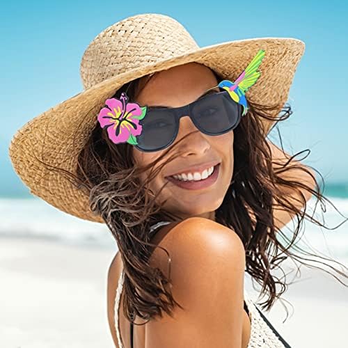 8 חתיכות הוואי מסיבת משקפיים מסיבת משקפי שמש מסיבת קיץ משקפי מצחיק טרופי משקפיים טרופי תלבושות פריט טרופי מתנות