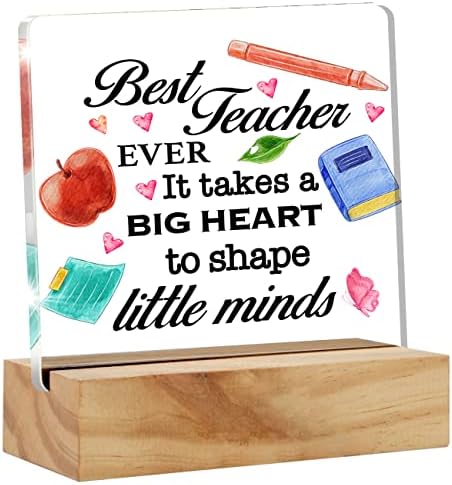 מורה הערכה מתנות זה לוקח גדול לב כדי לעזור צורת מוחות קטנים עיצוב שולחן הטוב ביותר מורה אי פעם