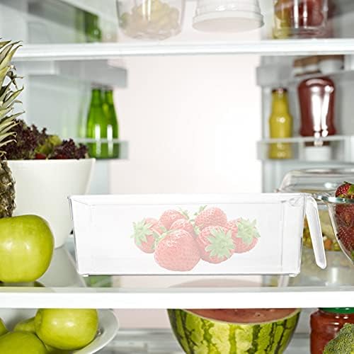 2 יחידות פלסטיק מטבח מזווה ארון מקרר מקפיא מזון אחסון פחי עם ידיות ארגונית עבור פירות יוגורט
