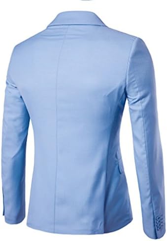 Uninukoo Mens Sport Coat Slim Fit Bid ז'קט בלייזר כפתור אחד קל משקל לעסקים מזדמנים