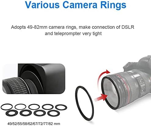 Xixian BestView T3 משודרג סמארטפון/טאבלט/DSLR מצלמה מצלמה טלפרומפטר עם טבעת מתאם עדשות שלט רחוק תומך בעדשת