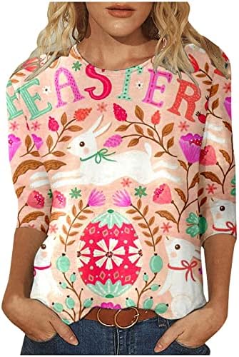 חולצות פסחא לנשים ארנב ארנב חולצה גרפית ארנב ארנב חמוד חולצות מודפסות