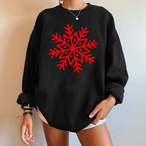 FLEKMANART נשים מכוערות חולצות חג מולד סווטשירטים 3D מודפסים שרוול ארוך צמרות מזדמנים סוודר חג