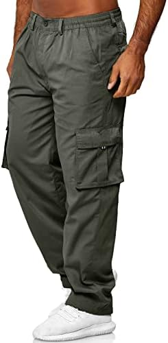מכנסי טרנינג לגברים תרגיל ישר רב כיס מכנסיים מטען ספורט אימון מכנסי טרנינג אופנה ספורט חדר כושר מכנסיים