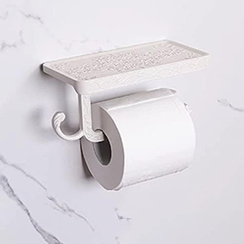 מחזיק מפית WXXGY סגסוגת מחזיק נייר חדר אמבטיה מחזיק טלפון נייד עם מדף מגבת אמבטיה מתלה נייר טואלט