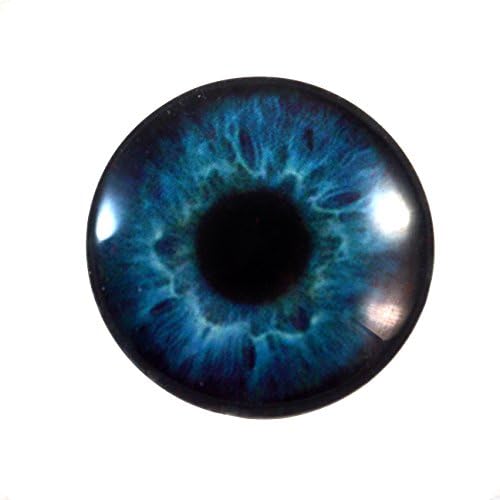 25 ממ עין זכוכית פנטזיה אנושית כחולה בעלת 25 ממ לפסלים או תכשיטים מיצבים או תכשיטים