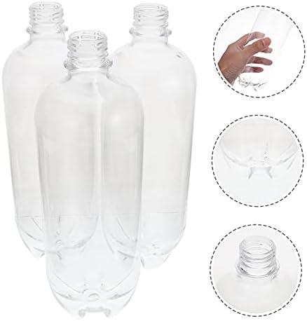 BALUUUE 3 יחידים צלולים בקבוק אחסון מים שיניים בקבוקי כיסא שיניים בקבוקי ציוד ללא כובעים 600 מל