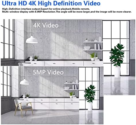 4K Ultra HD 8MP מצלמות אבטחה מערכת מצלמות רחוב מצלמה חיצונית סט מעקב וידאו ביתי