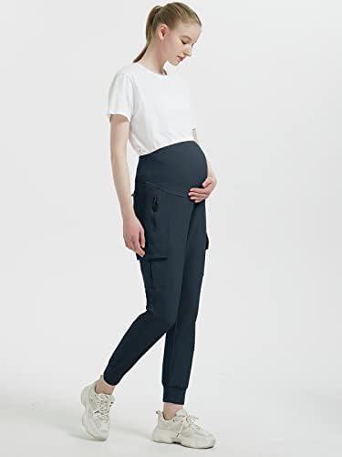 מכנסי מטען ליולדות אקסארוס מעל מכנסי שרצף הבטן מכנסי טרנינג מכנסי טרנינג מהירים מכנסי טיול יבש עם כיסי רוכסן