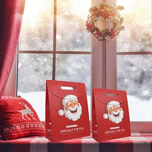 צעצוע קוקי מתנת שקיות 6 יחידות חג המולד סוכריות שקיות חג המולד נייר מתנת שקיות עם ידית סנטה קלאוס תיק