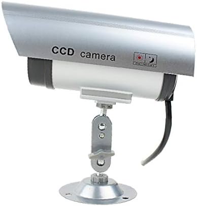 X-DREE CCTV דמה דמה ריאליסטית למראה מצלמת וידאו אדומה LED אור מהבהב AA סוללה מופעלת (מצלמה ריאליסטית