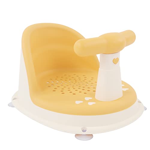 כיסא מקלחת לתינוק מתקפל עם ידית רכה ניתנת לניתוק, כיסא מקלחת לתינוק עם כוס יניקה ללא החלקה, שרפרף אמבטיה
