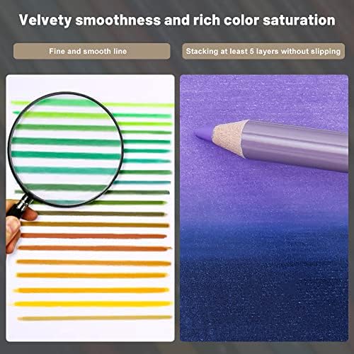 עפרונות צבעוניים של ARRTX, 72 עפרונות ציור פרימיום מוגדרים סט צבעי מים מטאלי, 8 צבעים מתכתיים בעלי חיים מתכתיים