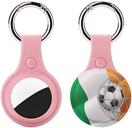כדורגל המטרה ואירלנד דגל מגן מקרה תואם עבור איירטאג עם מפתח טבעת אנטי איבד איתור מחזיק מתנה עבור ארנק מטען