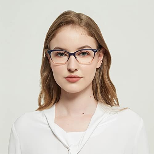 4 מארז קריאת משקפיים כחול אור חסימת חתול עין מחשב קוראי נשים אופנה מעצב גבירותיי משקפי