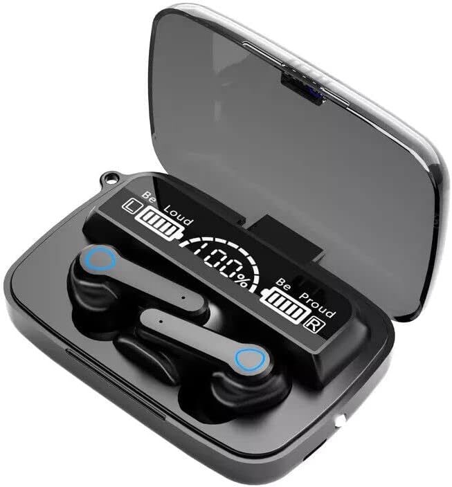 עבור AT&T Radiant Max 5G True Wireless Earbuds Bluetooth 5.1 אוזניות מגע עם מארז טעינה של תצוגה דיגיטלית